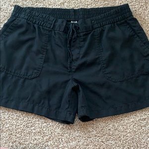 Black Linen Shorts